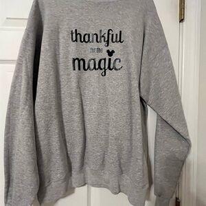 Hanes Gray Women's Sweater with 'Thankful for the Magic' Design